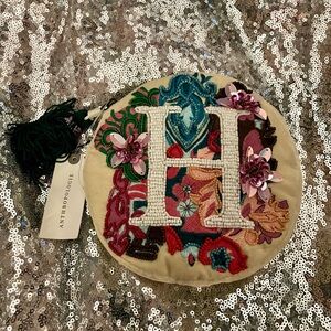 Anthropologie x Anna Harlow Sequin and Embroidered Pouch